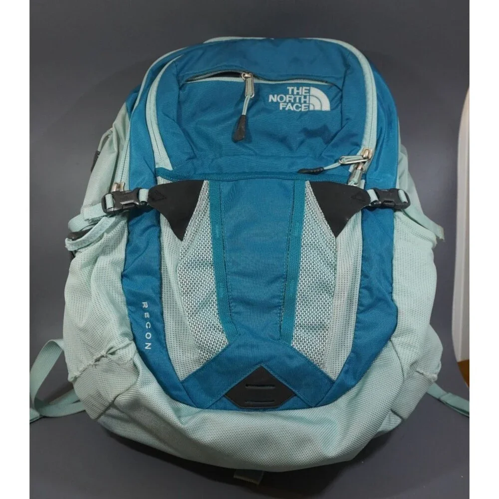 The North Face Recon Backpack Laptop Travel Hiking Daypack Light Blue